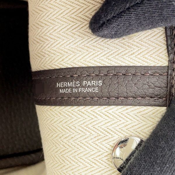 エルメス トートバッグ ネオ・ガーデン 23 ガーデンパーティ エベンヌ/シルバー金具 ネゴンダ K刻印