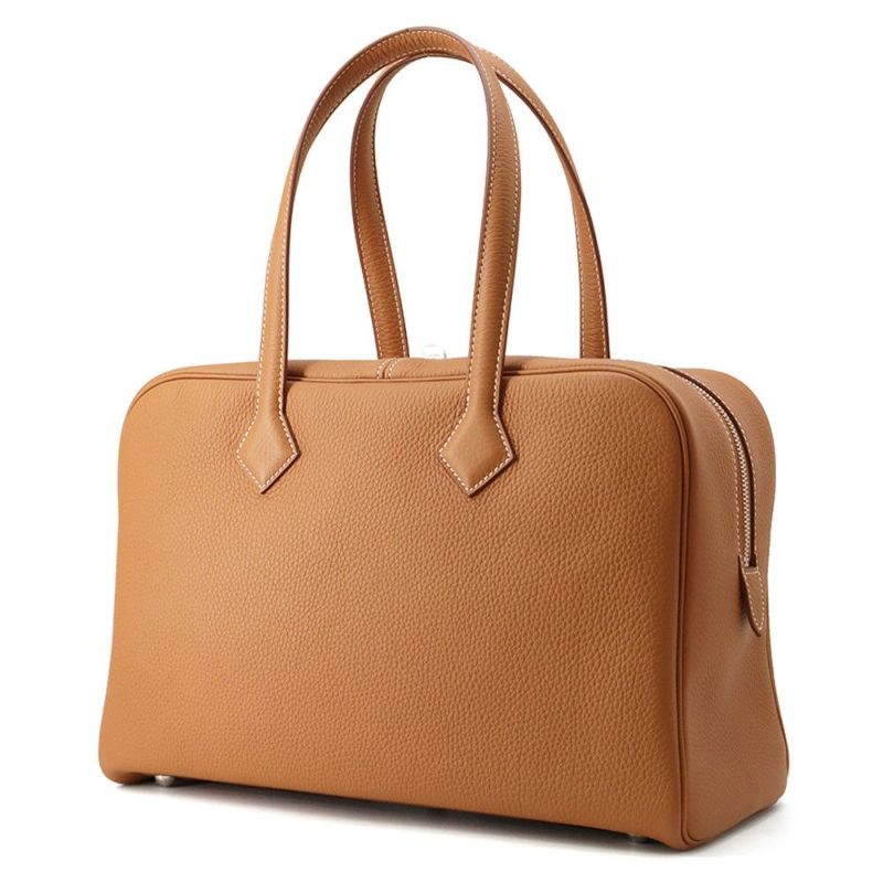 エルメス ハンドバッグ ヴィクトリア2 35 ゴールド/シルバー金具 トリヨンクレマンス W刻印 HERMES バッグ