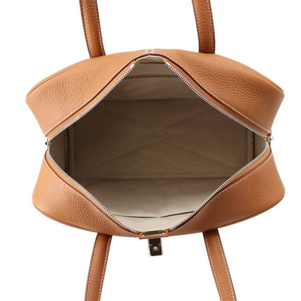 エルメス ハンドバッグ ヴィクトリア2 35 ゴールド/シルバー金具 トリヨンクレマンス W刻印 HERMES バッグ