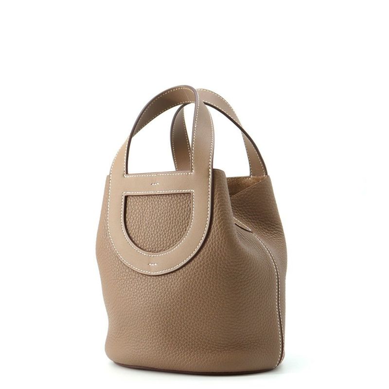 エルメス トートバッグ インザループ 18 エトゥープ/ゴールド金具 トリヨンクレマンス/スイフト U刻印