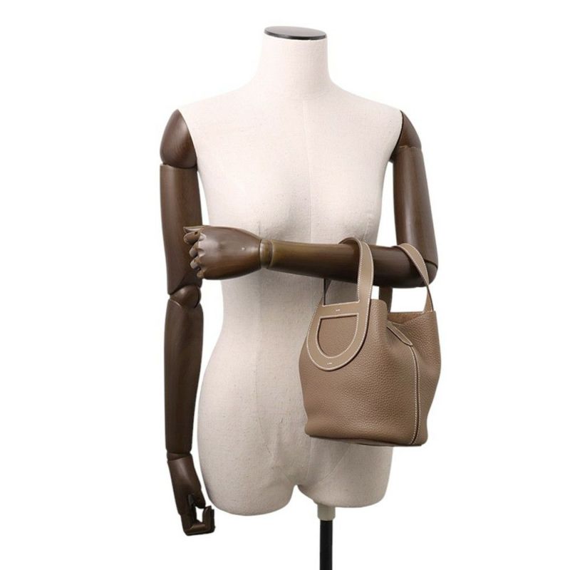 エルメス トートバッグ インザループ 18 エトゥープ/ゴールド金具 トリヨンクレマンス/スイフト U刻印