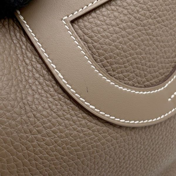 エルメス トートバッグ インザループ 18 エトゥープ/ゴールド金具 トリヨンクレマンス/スイフト U刻印