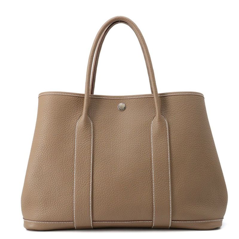 エルメス トートバッグ ガーデンパーティPM エトゥープ/シルバー金具 ネゴンダ U刻印