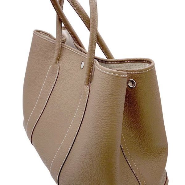 エルメス トートバッグ ガーデンパーティPM エトゥープ/シルバー金具 ネゴンダ U刻印