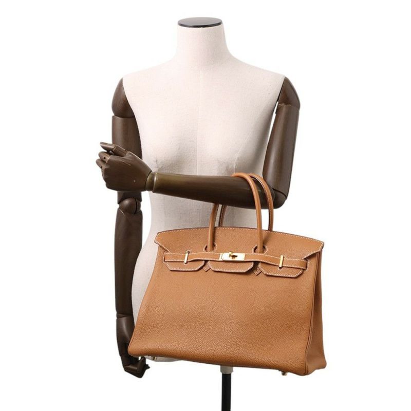 エルメス バーキン35 ゴールド/ゴールド金具 トゴ □K刻印 HERMES Birkin ハンドバッグ