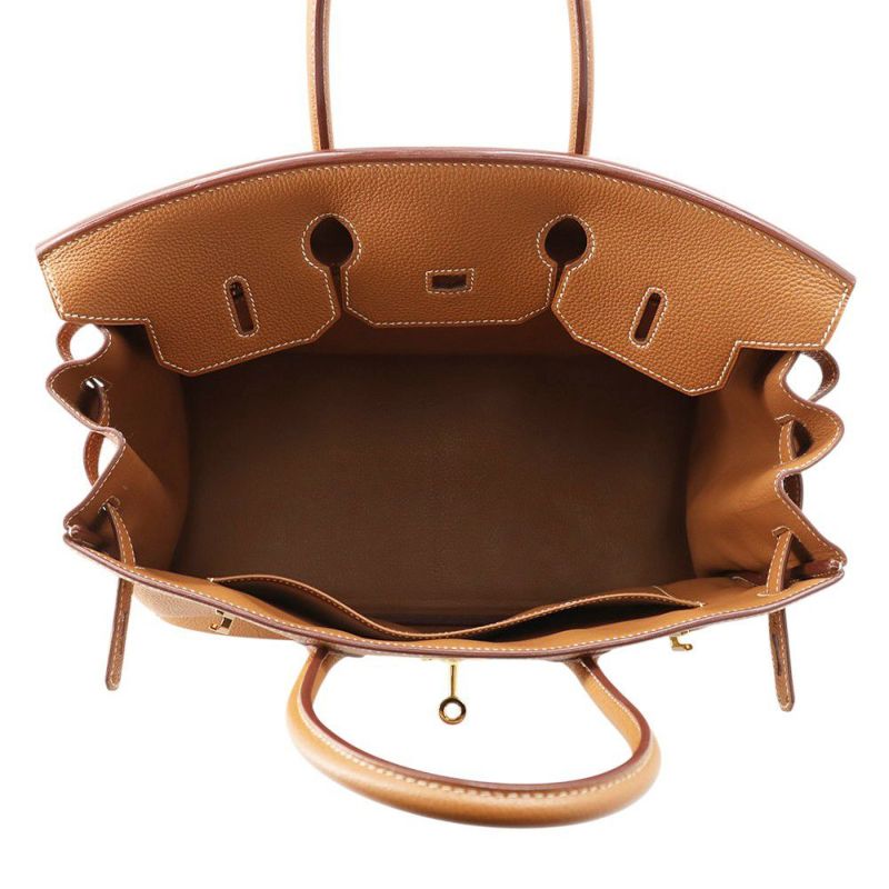 エルメス バーキン35 ゴールド/ゴールド金具 トゴ □K刻印 HERMES Birkin ハンドバッグ