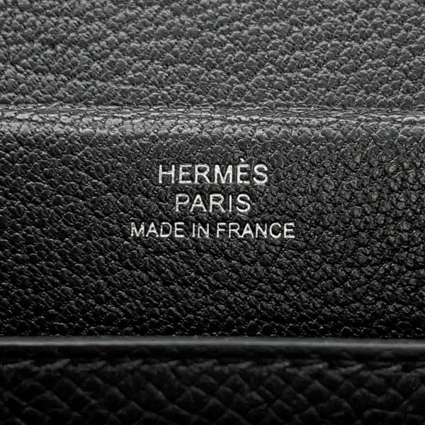 エルメス ショルダーバッグ ケリーマルチポケット ブラック/シルバー金具 エプソン K刻印 黒