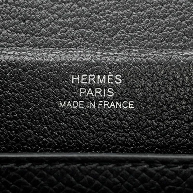 エルメス ショルダーバッグ ケリーマルチポケット ブラック/シルバー金具 エプソン K刻印 黒