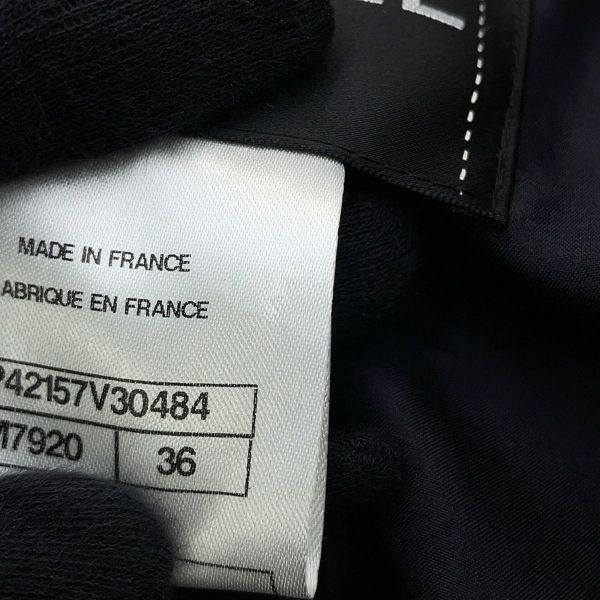 シャネル コート ツイード ステンカラーコート ウール レディースサイズ36 P42157 CHANEL アウター