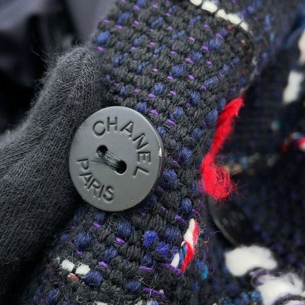 シャネル コート ツイード ステンカラーコート ウール レディースサイズ36 P42157 CHANEL アウター