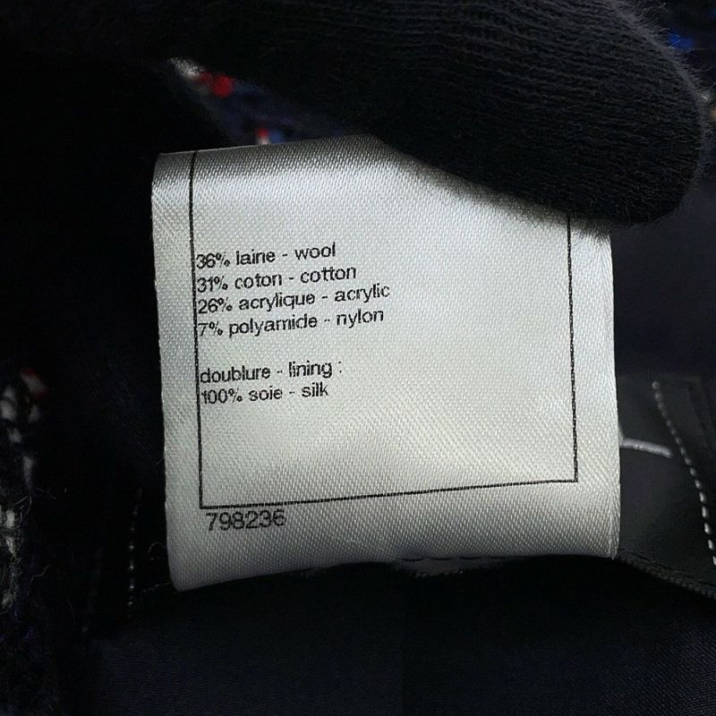 シャネル コート ツイード ステンカラーコート ウール レディースサイズ36 P42157 CHANEL アウター