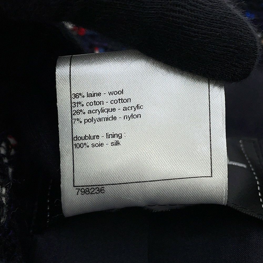 シャネル コート ツイード ステンカラーコート ウール レディースサイズ36 P42157 CHANEL アウター