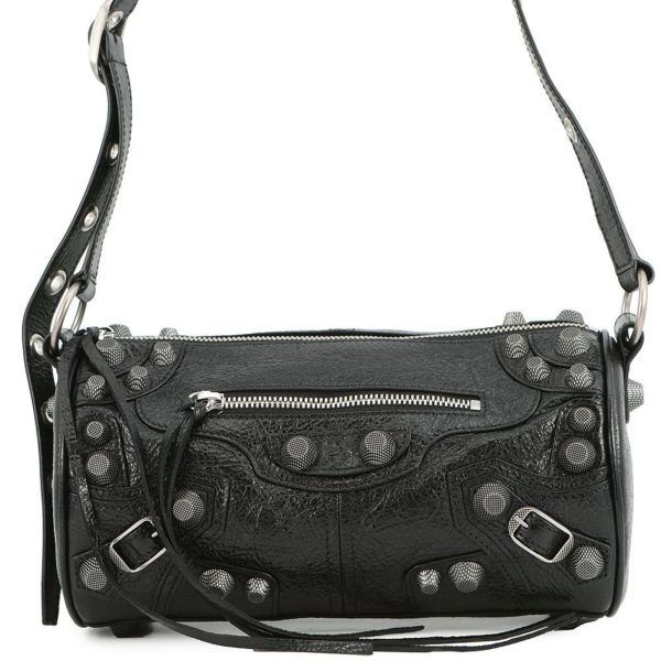 バレンシアガ ショルダーバッグ ルカゴール シリンダー レザー 771716 BALENCIAGA 黒