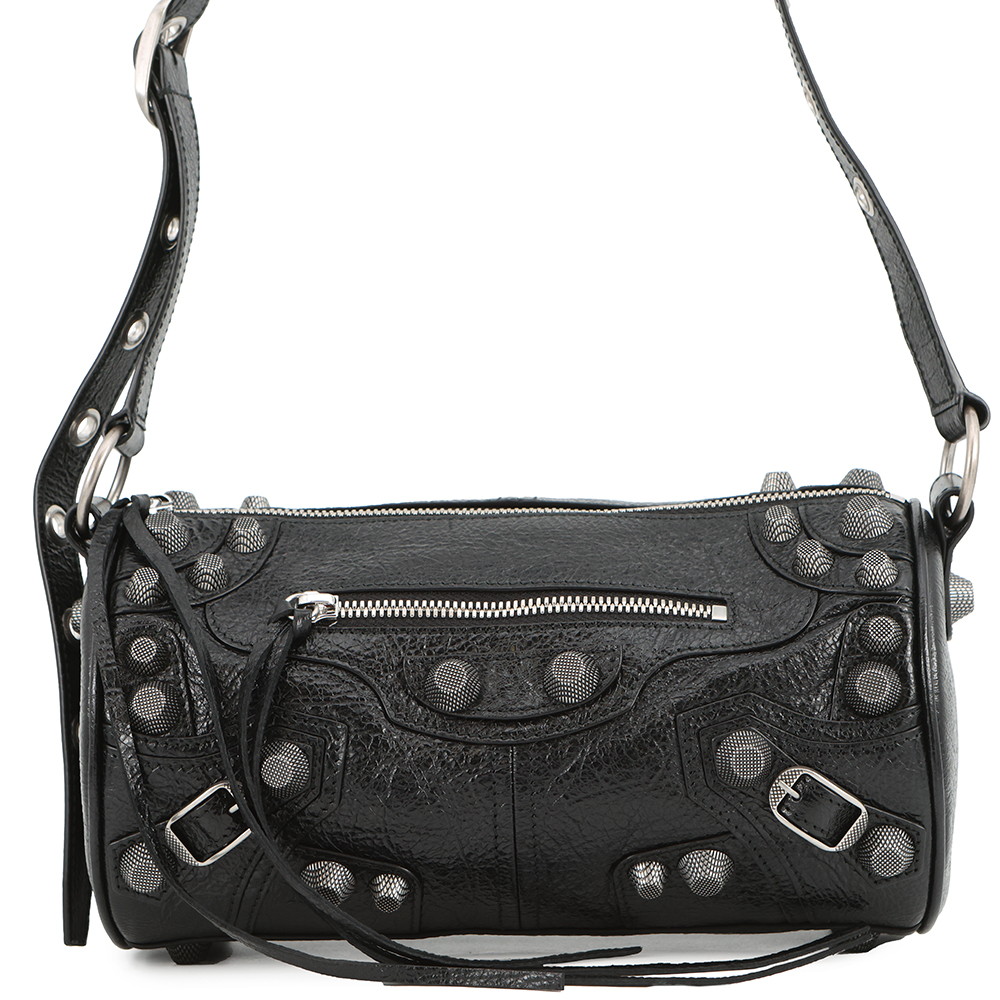 バレンシアガ ショルダーバッグ ルカゴール シリンダー レザー 771716 BALENCIAGA 黒