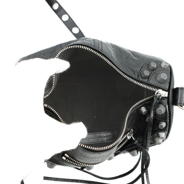 バレンシアガ ショルダーバッグ ルカゴール シリンダー レザー 771716 BALENCIAGA 黒
