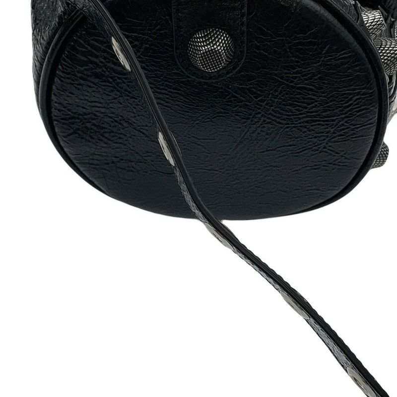 バレンシアガ ショルダーバッグ ルカゴール シリンダー レザー 771716 BALENCIAGA 黒