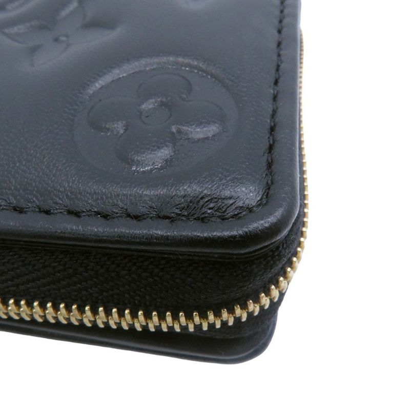 ルイヴィトン 二つ折り財布 ラムレザー/モノグラム・パターン ポルトフォイユ・ルー M81599 LOUIS VUITTON ブラック 黒