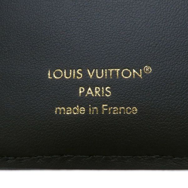 ルイヴィトン 二つ折り財布 ラムレザー/モノグラム・パターン ポルトフォイユ・ルー M81599 LOUIS VUITTON ブラック 黒