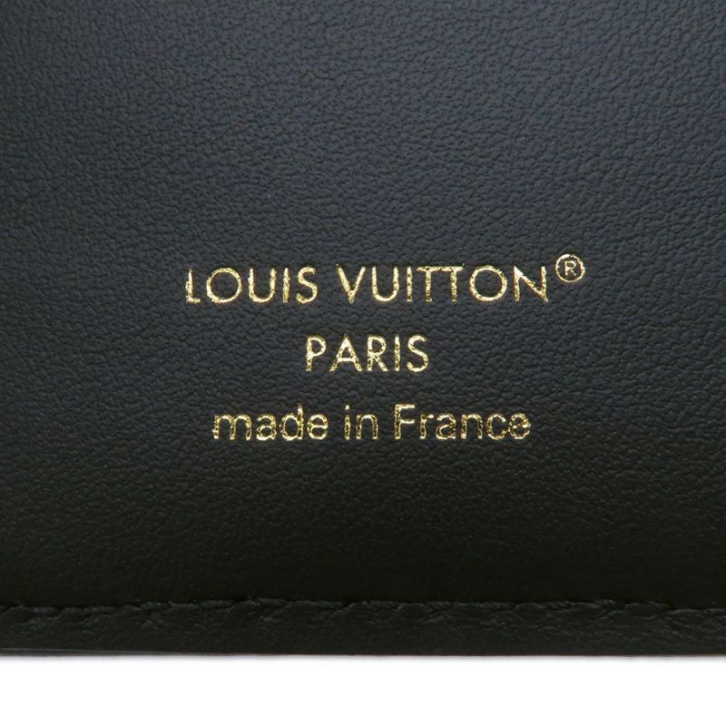 ルイヴィトン 二つ折り財布 ラムレザー/モノグラム・パターン ポルトフォイユ・ルー M81599 LOUIS VUITTON ブラック 黒