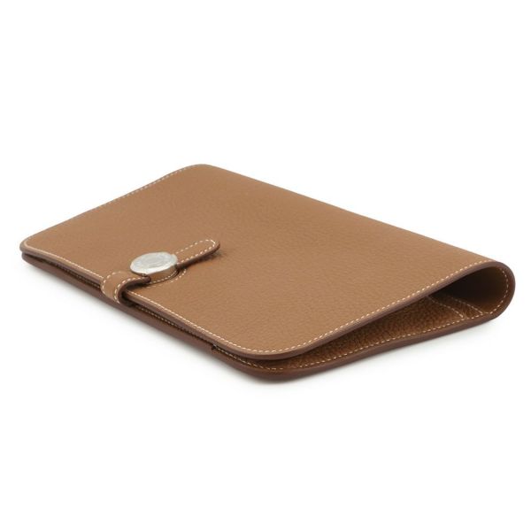 エルメス 長財布 ドゴンGM ゴールド/シルバー金具 トゴ K刻印 HERMES 財布