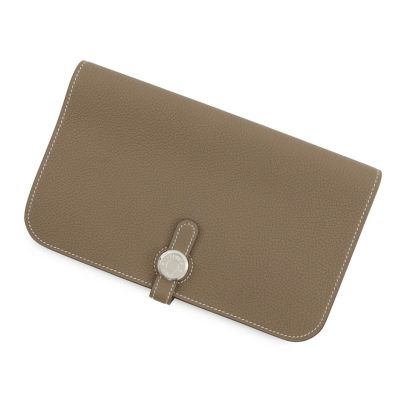 エルメス 長財布 ベアンスフレ エトゥープ/シルバー金具