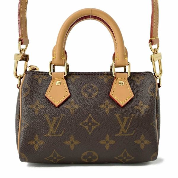 ルイヴィトン ハンドバッグ モノグラム ナノ・スピーディ M81085 LOUIS VUITTON 2wayショルダーバッグ