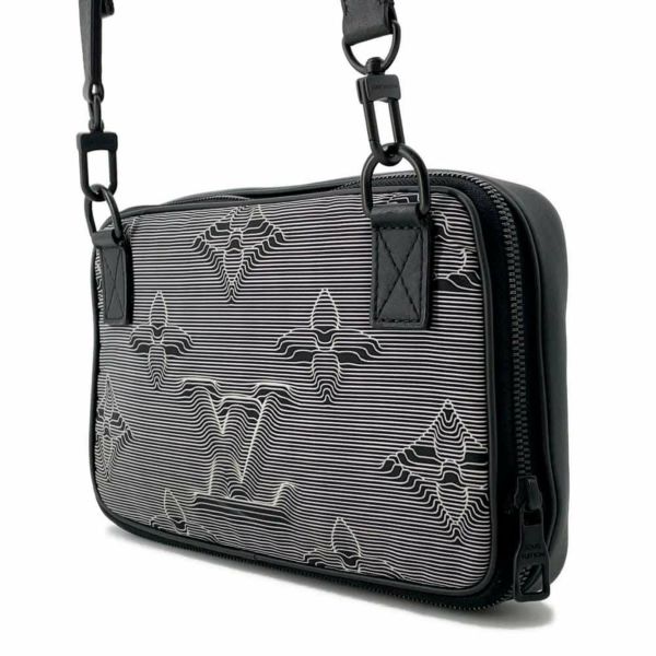 ルイヴィトン ショルダーバッグ LVイニシャル エクスパンダブル・メッセンジャー M55698 LOUIS VUITTON ブラック 黒