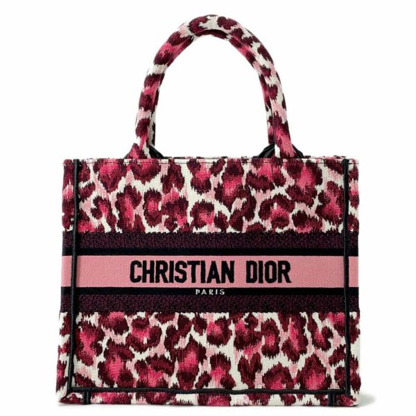 クリスチャン・ディオール トートバッグ ブックトート レオパード キャンバス スモール Christian Dior バッグ