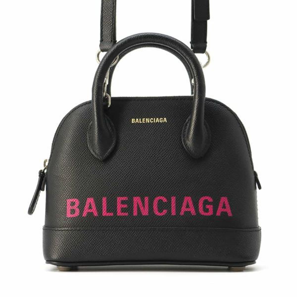 バレンシアガ ハンドバッグ ビルトップハンドルXXS 525050 BALENCIAGA 2wayショルダーバッグ 黒