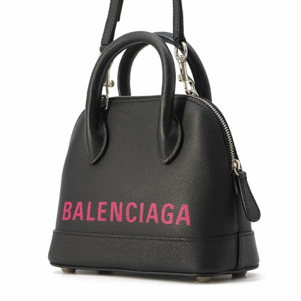 バレンシアガ ハンドバッグ ビルトップハンドルXXS 525050 BALENCIAGA 2wayショルダーバッグ 黒