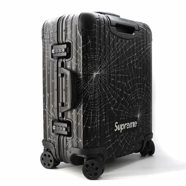 リモワ キャリーケース シュプリームコラボ キャビン プラス スパイダーウェブ アルミニウム RIMOWA スーツケース 黒