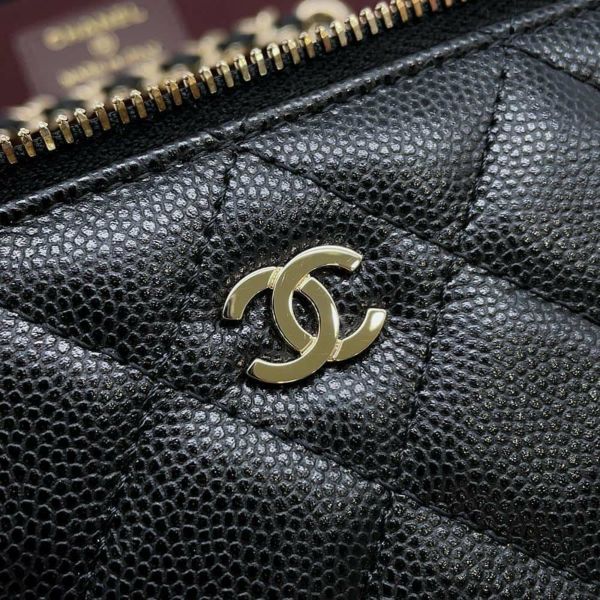 シャネル チェーンショルダーバッグ バニティ ココマーク マトラッセ キャビアスキン AP1341 CHANEL ヴァニティ 黒