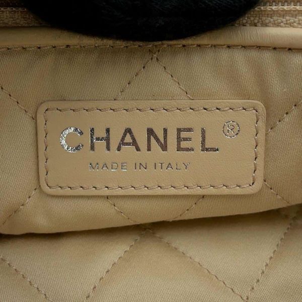 シャネル ハンドバッグ CHANEL 22 マトラッセ スモール シャイニーカーフ AS3260 ポーチ付き 白