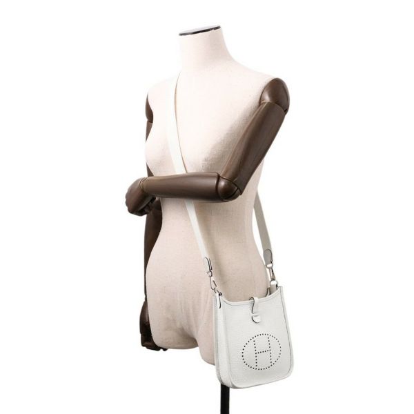 エルメス エブリンTPM 111cm アマゾン ニューホワイト/シルバー金具 トリヨンクレマンス W刻印 白