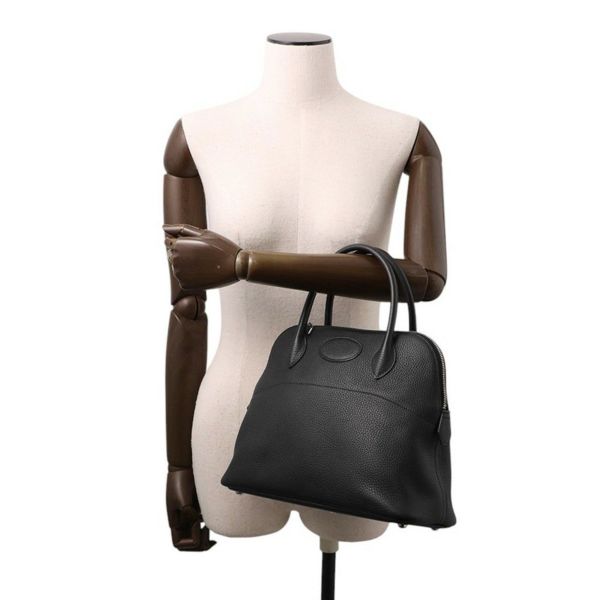 エルメス ハンドバッグ ボリード31 ブラック/シルバー金具 トリヨンクレマンス C刻印 2wayショルダー 黒