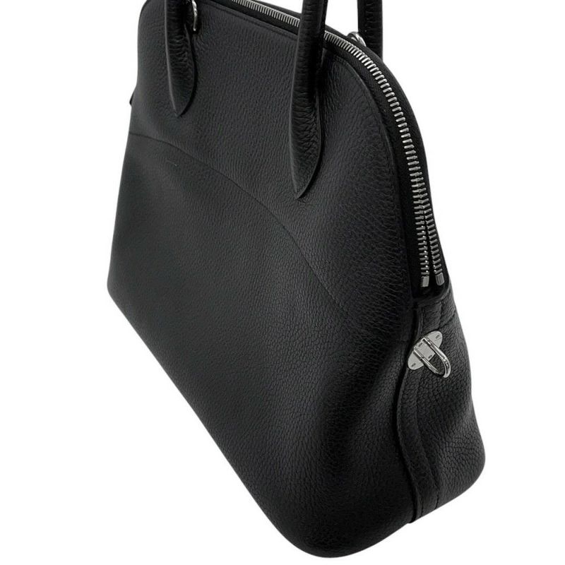 エルメス ハンドバッグ ボリード31 ブラック/シルバー金具 トリヨンクレマンス C刻印 2wayショルダー 黒