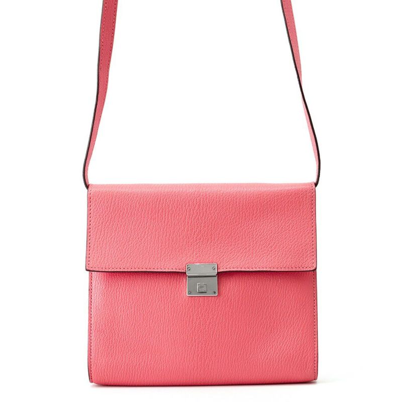 エルメス 財布 クリック16 ローズアザレ/シルバー金具 シェブルミゾル D刻印 HERMES ショルダーウォレット