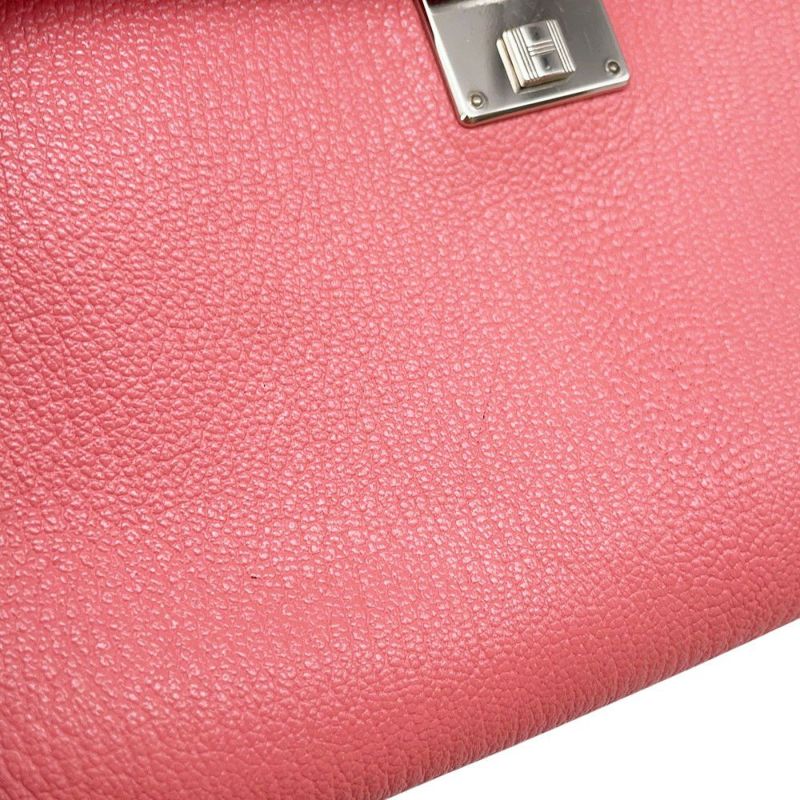 エルメス 財布 クリック16 ローズアザレ/シルバー金具 シェブルミゾル D刻印 HERMES ショルダーウォレット
