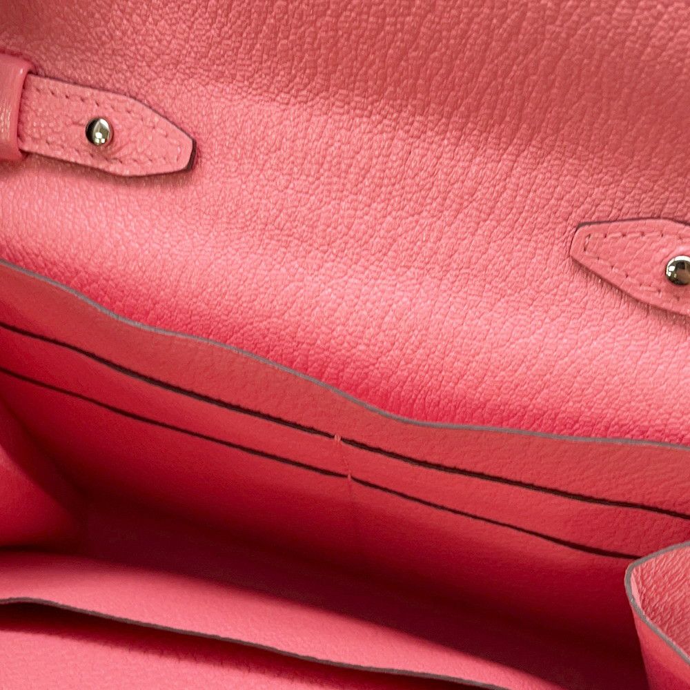 エルメス 財布 クリック16 ローズアザレ/シルバー金具 シェブルミゾル D刻印 HERMES ショルダーウォレット