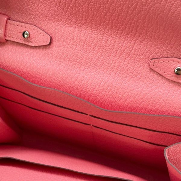 エルメス 財布 クリック16 ローズアザレ/シルバー金具 シェブルミゾル D刻印 HERMES ショルダーウォレット