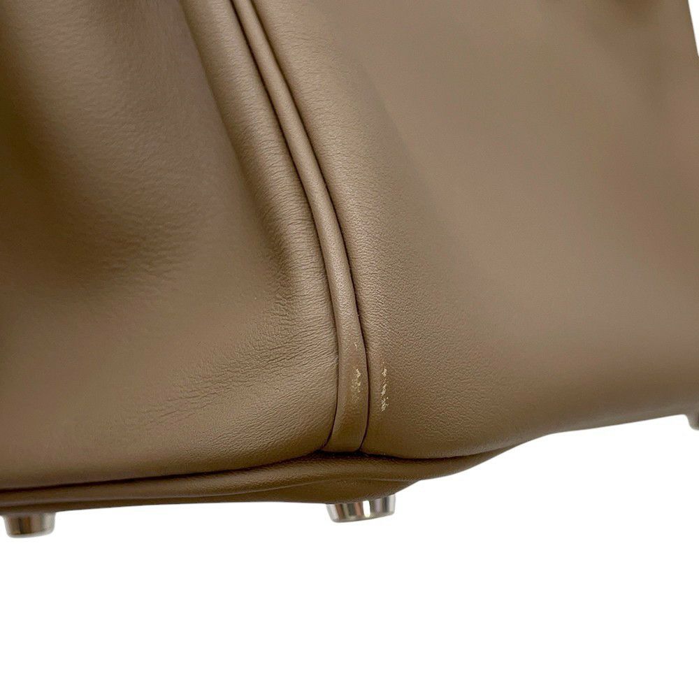 エルメス バーキン25 エトゥープ/シルバー金具 スイフト W刻印 HERMES Birkin ハンドバッグ