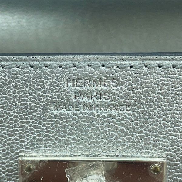 エルメス 長財布 ケリーウォレット ロング アルジャン/シルバー金具 シェブルシャムキラ K刻印 HERMES 財布
