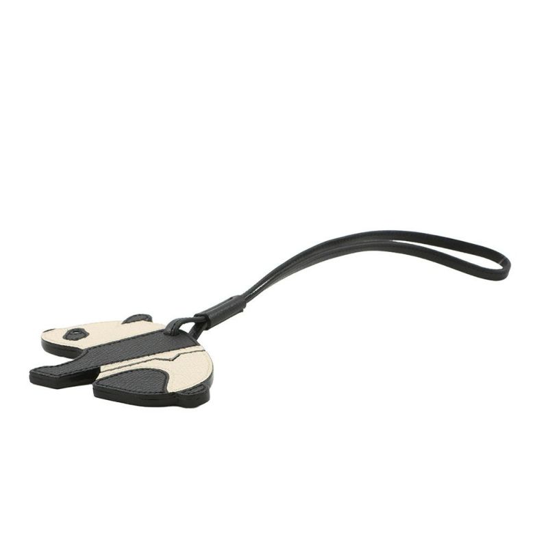 ヴァレクストラ バッグチャーム パンダ カーフレザー V3N11 Valextra 黒