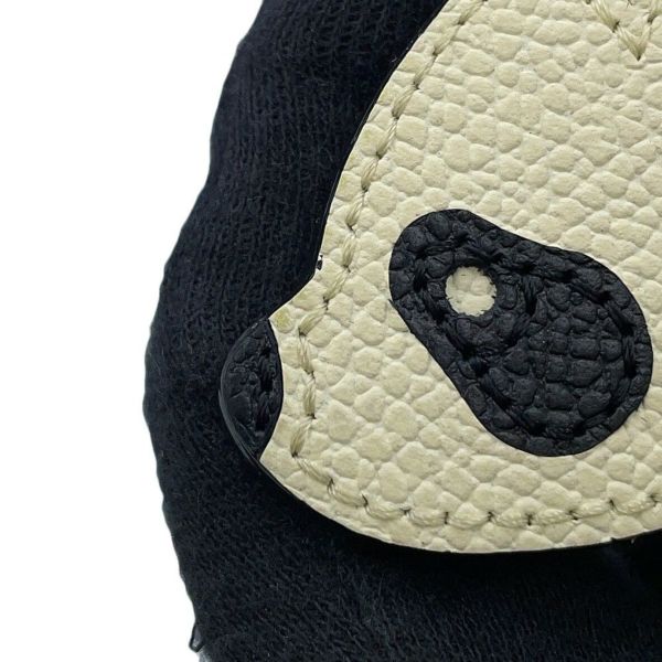 ヴァレクストラ バッグチャーム パンダ カーフレザー V3N11 Valextra 黒