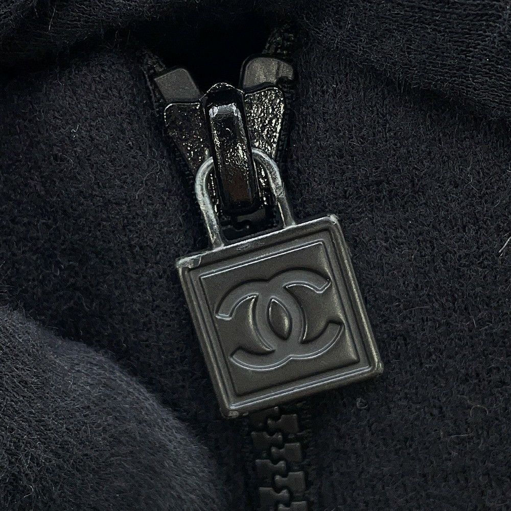 シャネル コート スポーツライン コート カシミヤ レディースサイズ38 P36681 CHANEL アウター 黒