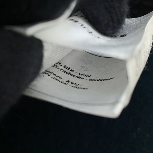 シャネル コート スポーツライン コート カシミヤ レディースサイズ38 P36681 CHANEL アウター 黒