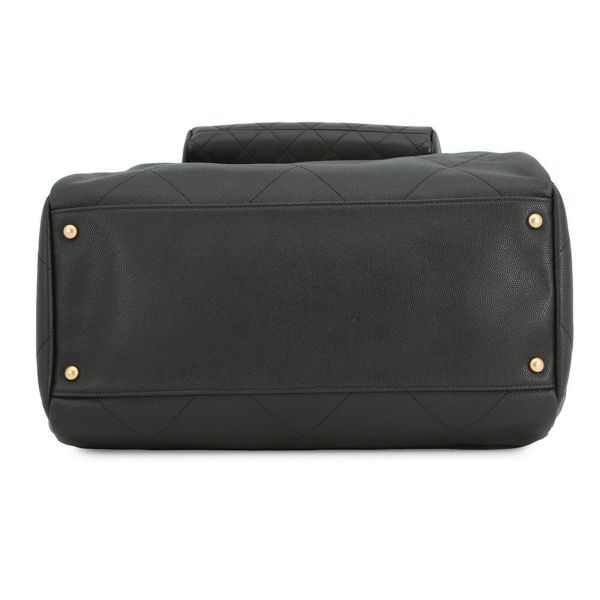 シャネル ハンドバッグ マトラッセ ココマーク ボーリングバッグ キャビアスキン ラムスキン AS1360 CHANEL 2WAY 黒