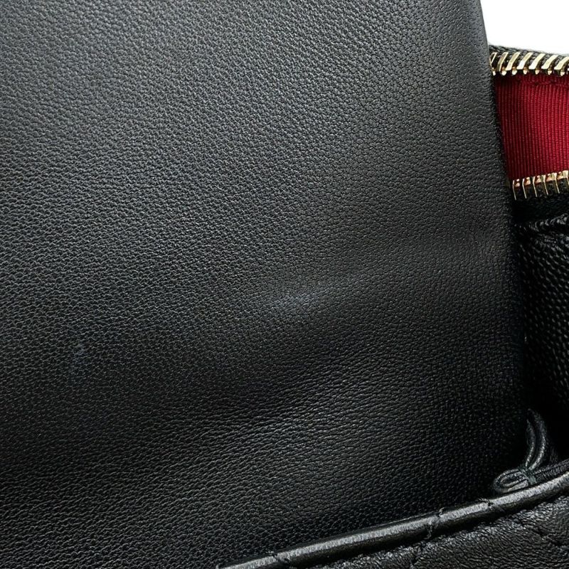 シャネル ハンドバッグ マトラッセ ココマーク ボーリングバッグ キャビアスキン ラムスキン AS1360 CHANEL 2WAY 黒