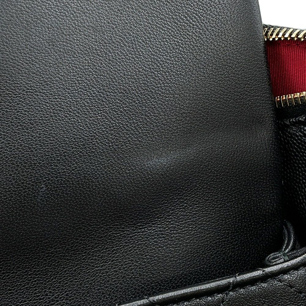 シャネル ハンドバッグ マトラッセ ココマーク ボーリングバッグ キャビアスキン ラムスキン AS1360 CHANEL 2WAY 黒
