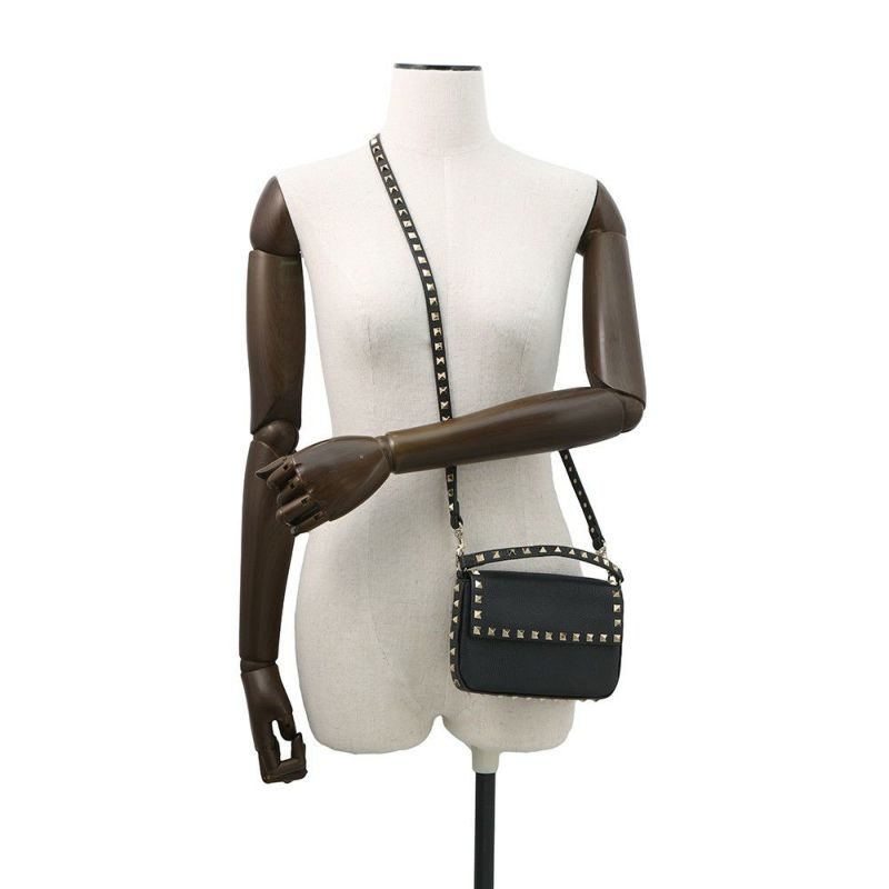 ヴァレンティノ・ガラヴァーニ ハンドバッグ ロックスタッズ XW2P0W07VSH VALENTINO 2way 黒